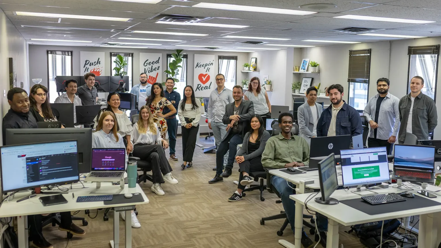 Tarek Mohajer with the GrowME Marketing team in Calgary